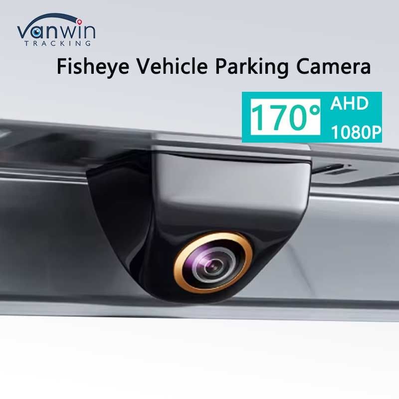 Câmera de visão traseira do carro 170° Full HD Visão Noturna Reversa AHD Fisheye Câmera de estacionamento de veículos