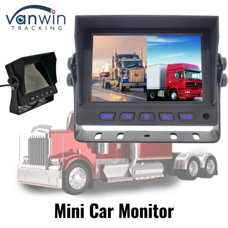Mini Monitor de Carro de Alta Definição de 5 "In-Car Stand Alone Display para Taxi Bus Truck