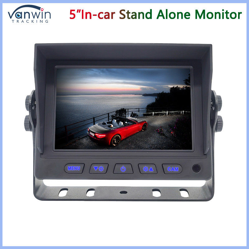 Mini 5 Inches Car TFT Monitor 2 Ways AHD 1080P 720P CVBS Entrada de vídeo mista com suporte em forma de U
