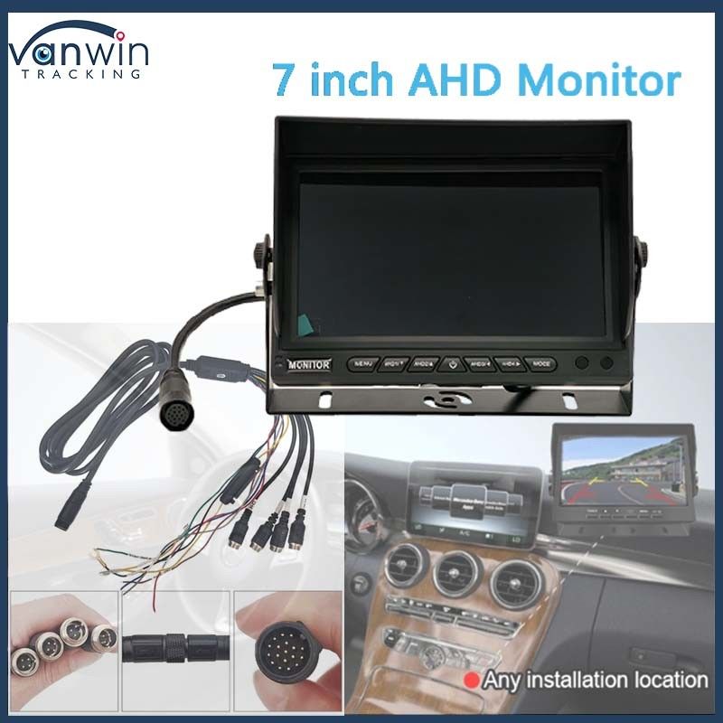 AHD 1080P MDVR Monitor 7 polegadas Split Display Monitor Cartão SD Câmera Vista traseira Kit de retrocesso para autocaravana