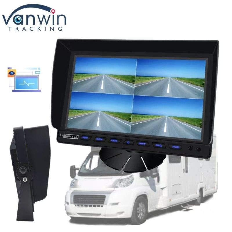 10.1 polegada 4 canais monitor de carro grande tamanho HD tela de vigilância para uma variedade de veículos