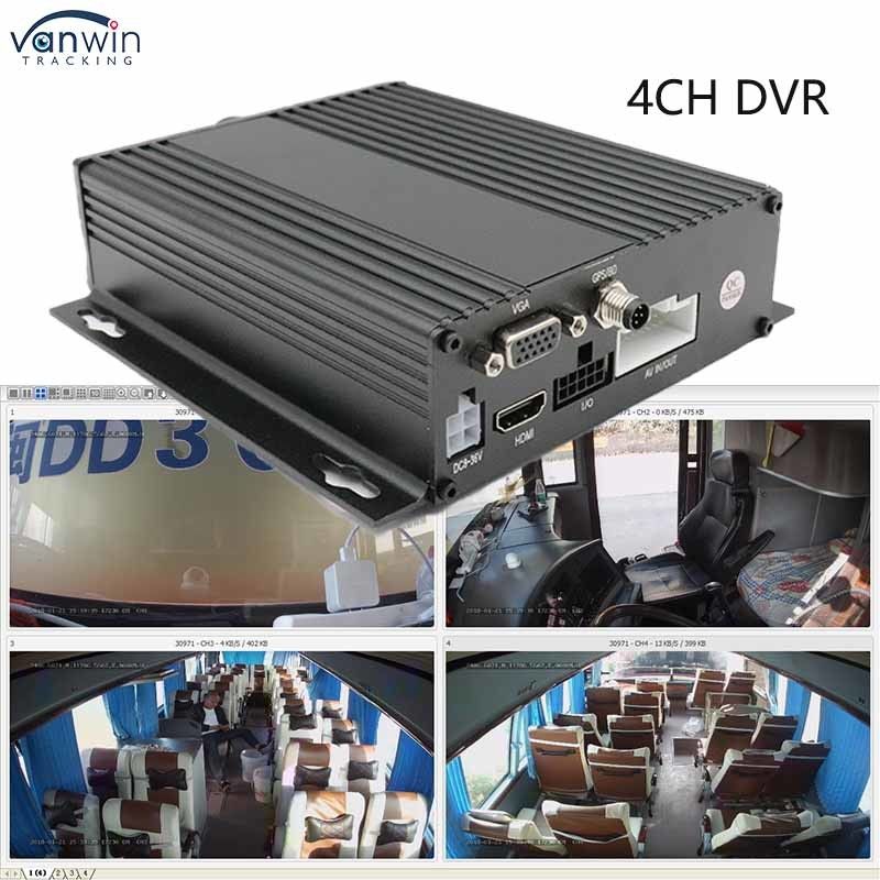 1080P AHD Remote Control Car Bus RV 3G 4G GPS Mobile HD 4CH DVR Recorder de vídeo
