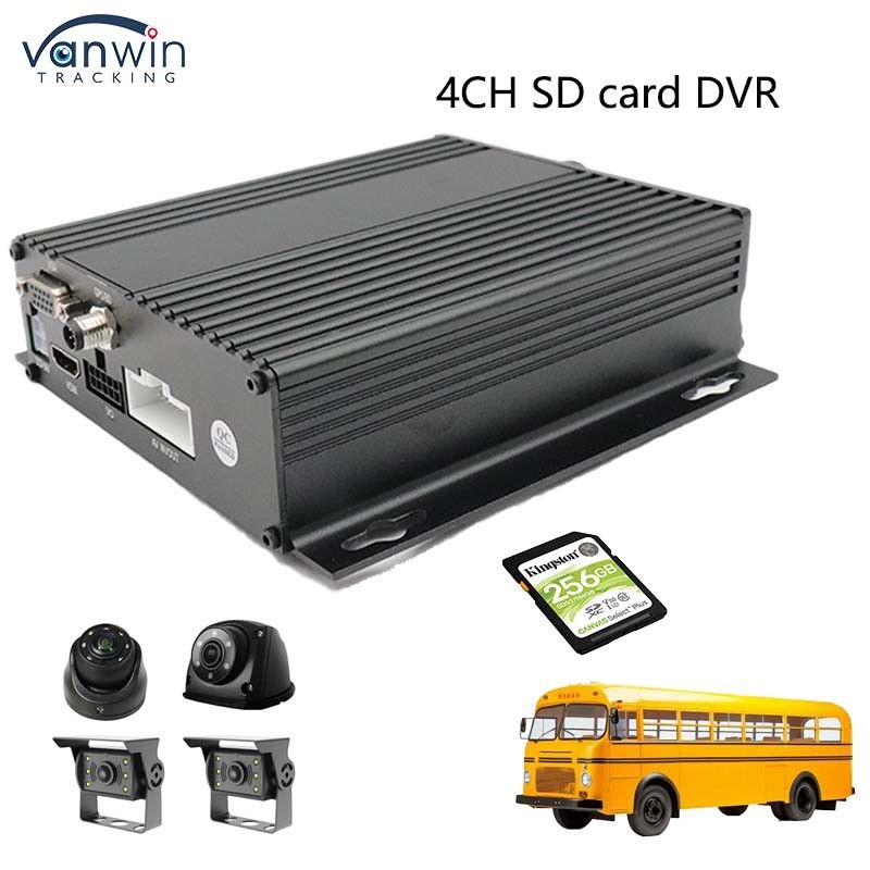 4 canais AHD 1080P cartão SD 256G DVR móvel com port USB VGA para caminhão de segurança DVR gravador