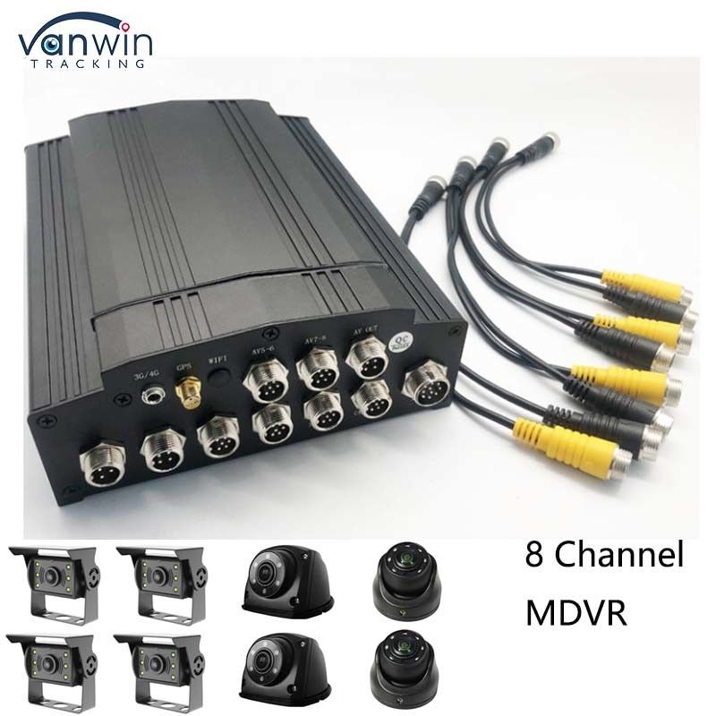 Gravador CCTV móvel 8CH para serviço pesado - 1080P AHD e backup de cartão SD para táxi / ônibus / caminhão