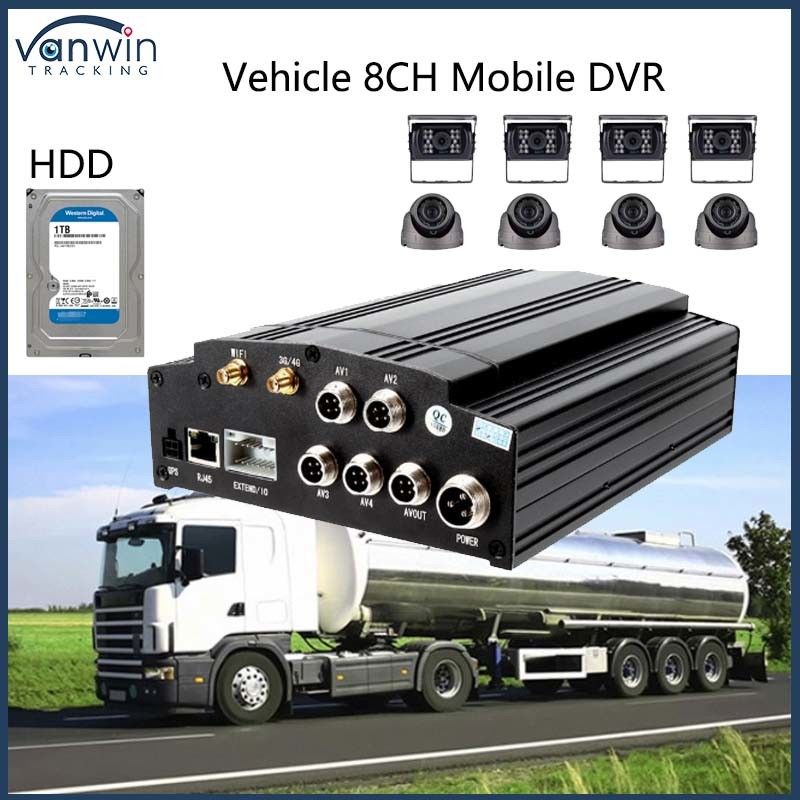 8CH Carro 1080P H. 265 HDD DVR móvel Caminhão MDVR Veículo de monitoramento remoto MDVR