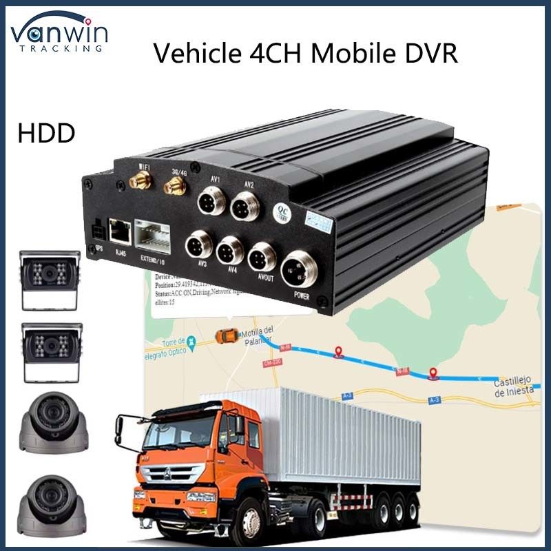 4 canais DVR móvel 4G GPS WIFI HDD 1080P AHD Card DVR para ônibus da cidade