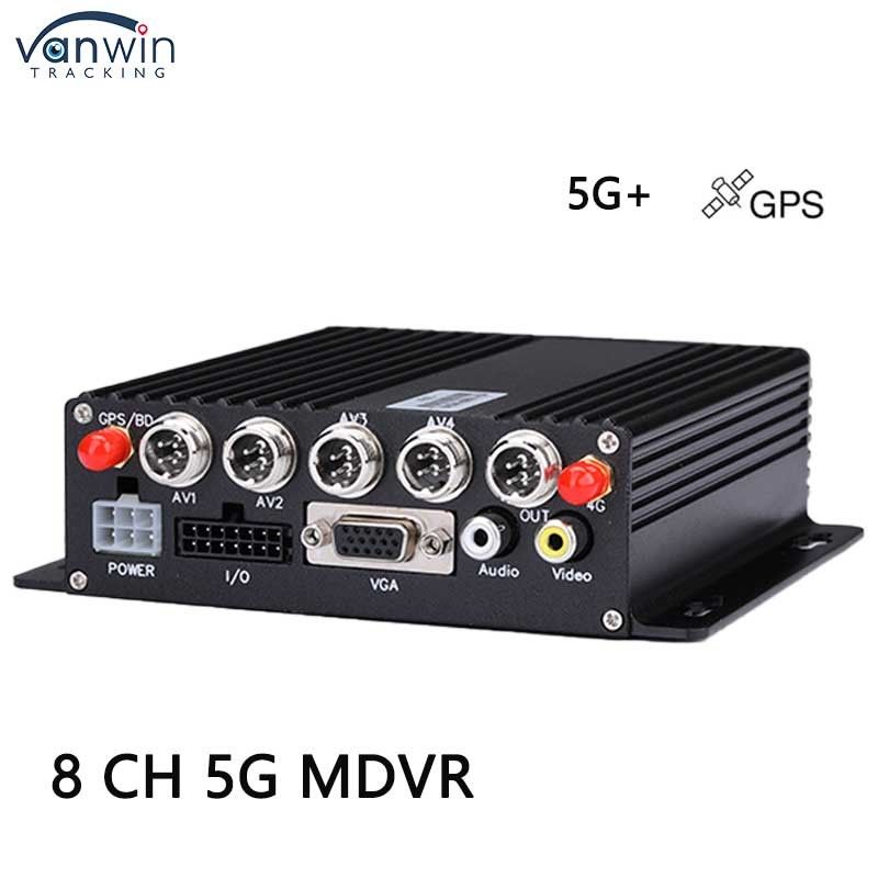 DVR de carro de 8 canais com 5G GPS AHD 1080P Câmera Gravador de vídeo de cartão SD para ônibus de caminhão