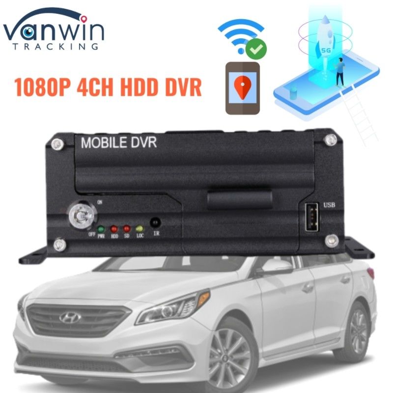 1080P 4CH HDD DVR 5G GPS Tracker Sistema de Monitorização de Veículos para a Segurança da Frota