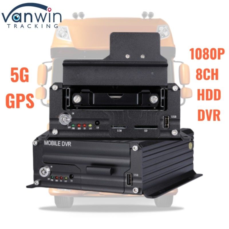 1080P 8CH Disco rígido DVR 5G GPS Tracker Sistema de monitoramento de veículos de grande espaço de armazenamento para segurança da frota