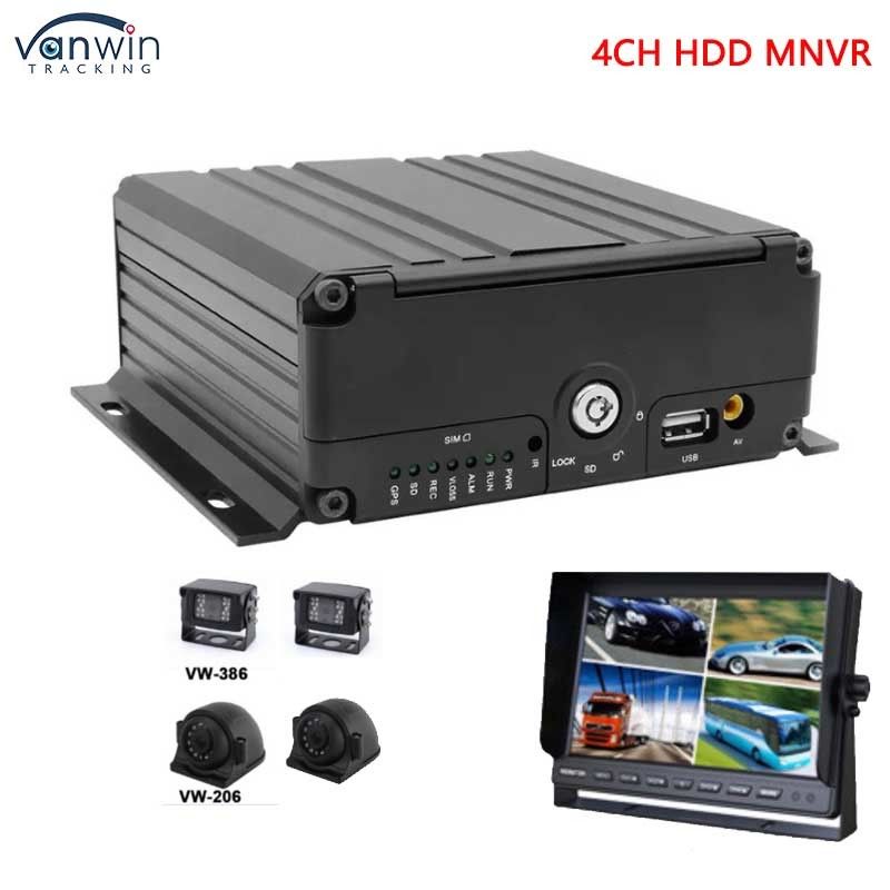 4CH 1080P AHD 3G 4G WIFI E GPS SD HHD NVR móvel para ônibus / caminhão / táxi