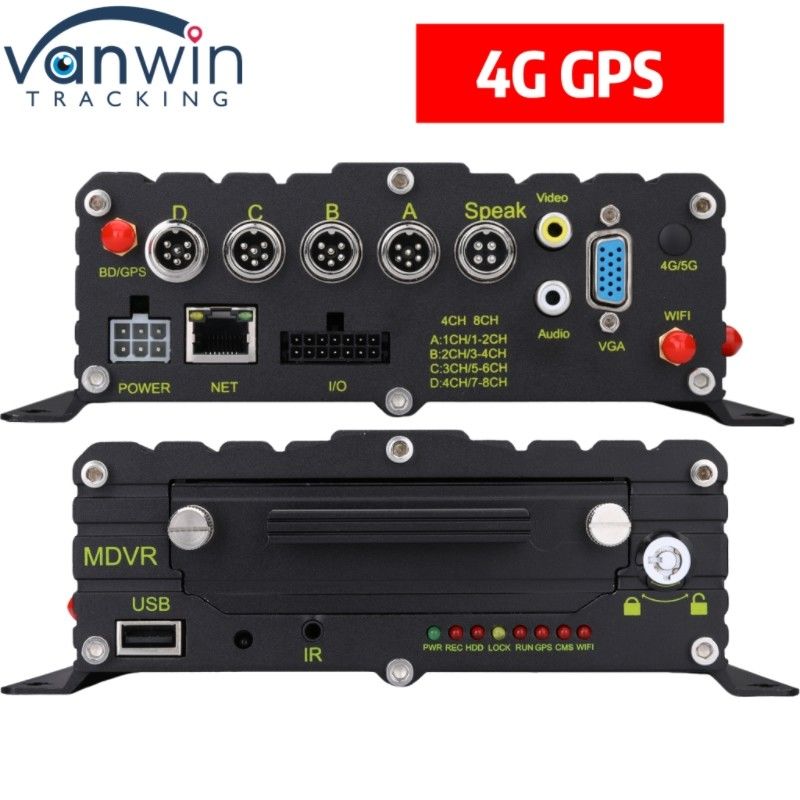 Sistema de vigilância profissional de veículos 4 CH HDD MNVR com GPS 4G para cada frota