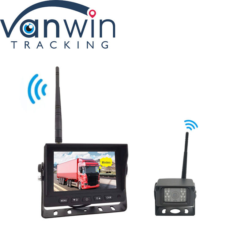 DVR digital HD sem fio de 5 polegadas com ecrã Quad-Split para monitoramento de segurança de reversão de caminhões