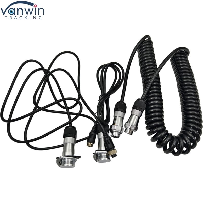 Experiência de visão traseira suave com fio espiral de 4 pinos para sistemas de monitoramento industrial e agrícola