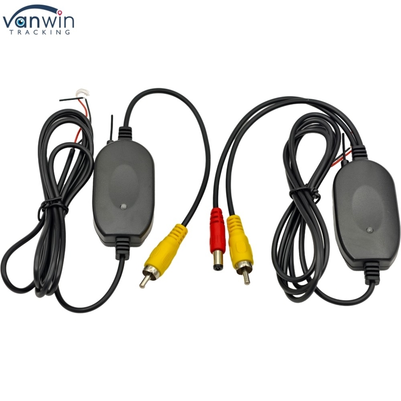 Transmissor de sinal de vídeo sem fio 2.4G RCA Receptor universal para carro retrovisor câmera traseira 12V