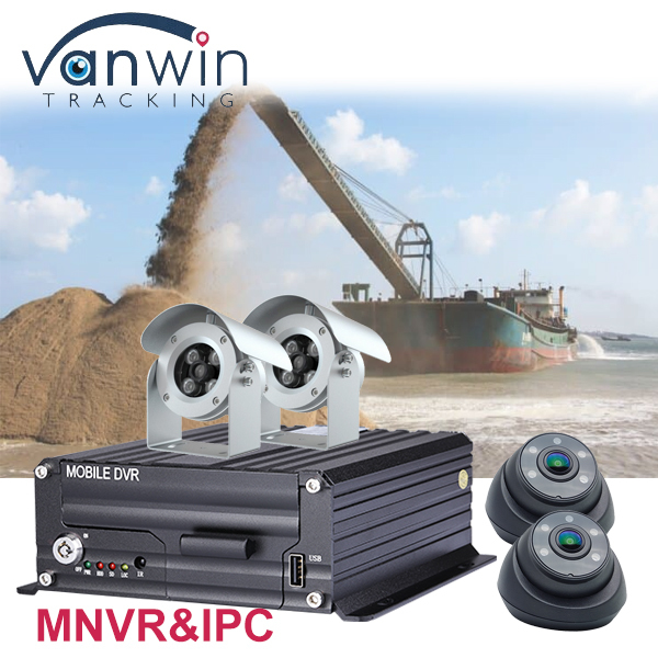 6CH IPC NVR 4G GPS Rede MNVR de 6 canais para mineração de ouro Barco de bombeamento de areia de rio Dredger de sucção a jato
