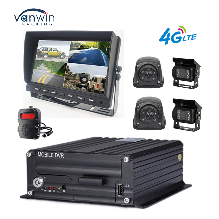 1080P 4CH MDVR Câmera à prova d'água 7 Inch Monitor MDVR Recorder 4G GPS Reverse Backup Câmera Veículo Ônibus Caminhão Carro Auxílio de retrocesso