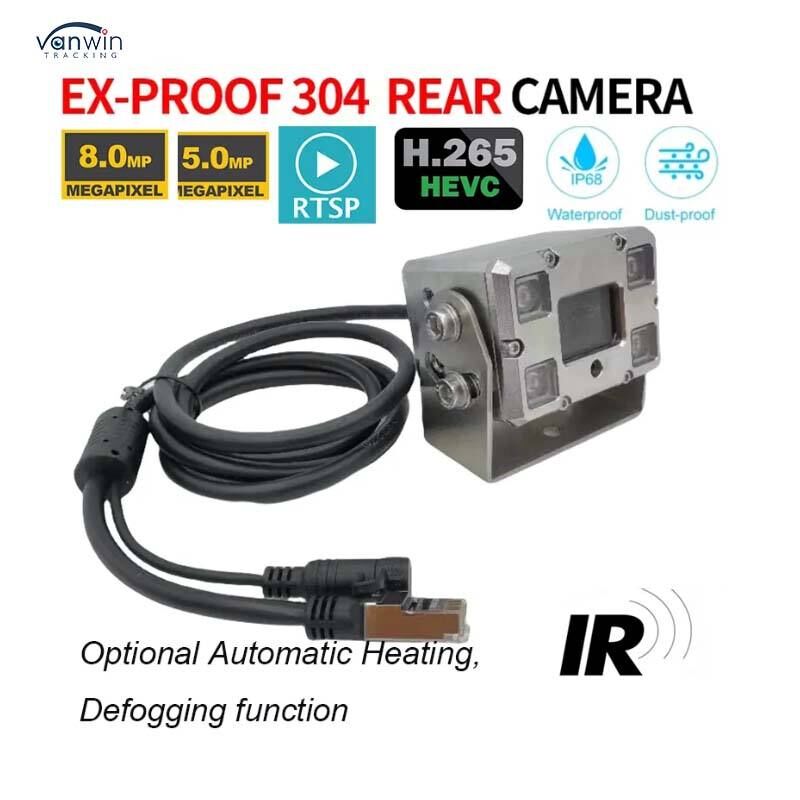 Câmara de veículo de aço inoxidável à prova de explosão IP68 Vigilância do poço da mina