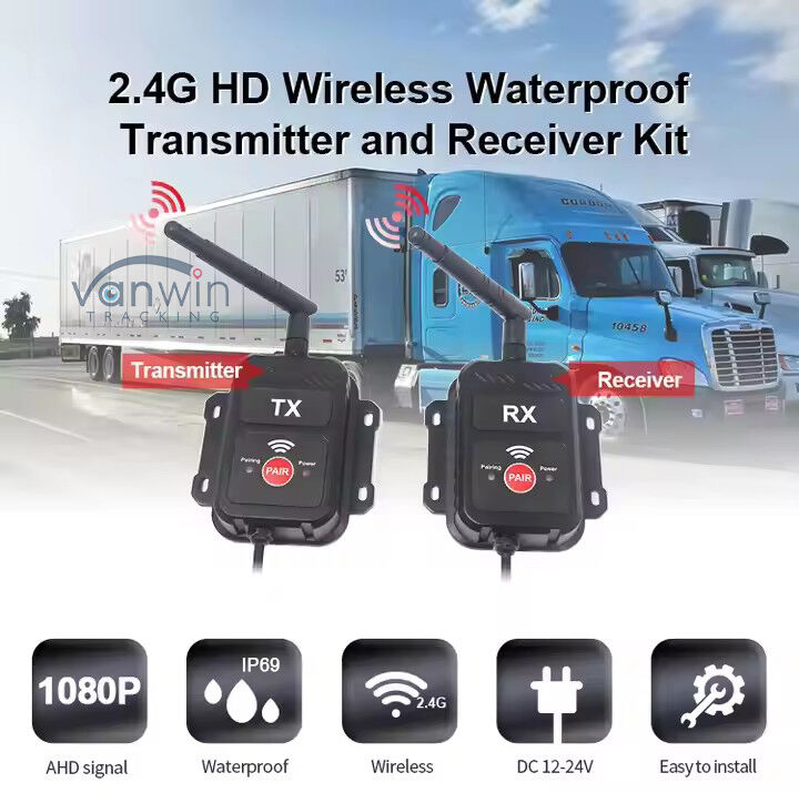 2.4G Transmissor sem fio Receptor AHD Adequado para Caminhão Autobus Caminhão Câmera Transmissor Device sem fio