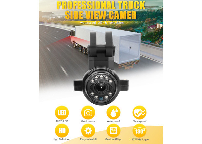 12V / câmera impermeável de Front Side View Night Vision da câmara de segurança do carro 24V para o caminhão