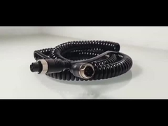 Car Video Aviação fio de mola conector de reboque fio 4-Pin/RCA espiral extensão cabo enrolado